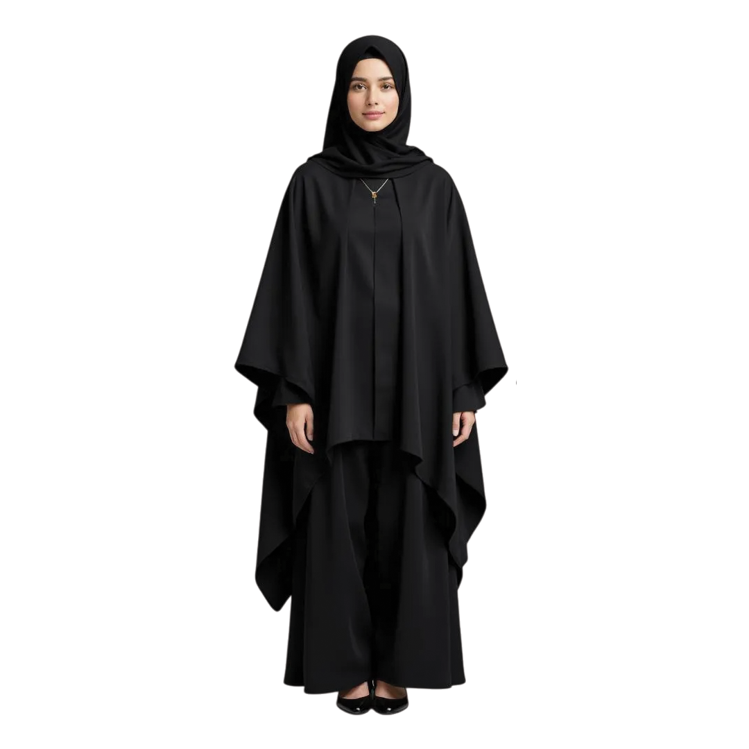 Zarqa Draped 2 Piece Abaya Set